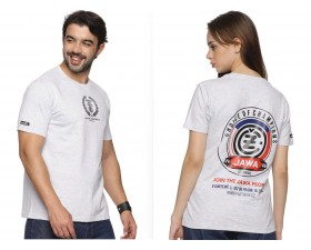 TRIČKO ŠEDÉ - JAWA - ČZ - (JAWA ČZ - CHOICE OF CHAMPIONS) - (UNISEX - PÁNSKÉ I DÁMSKÉ)